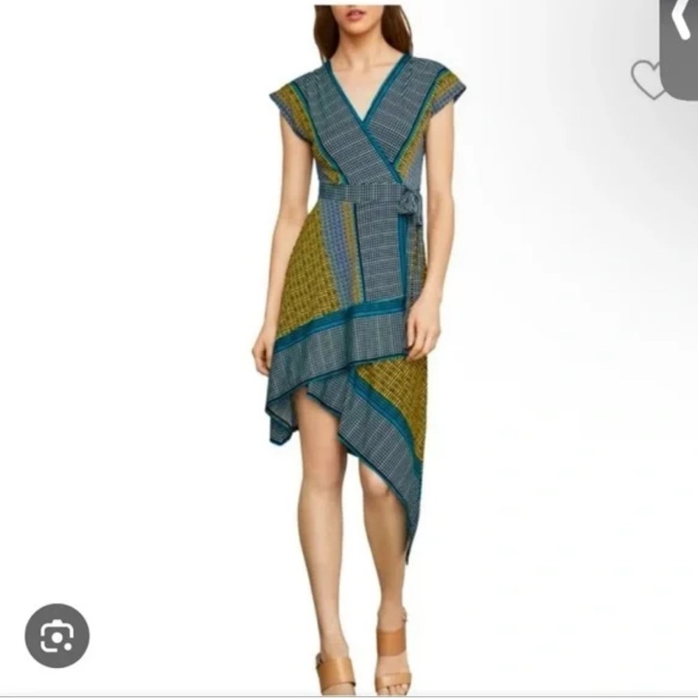 BCBGMAXAZRIA Wrap Asymmetric Dress